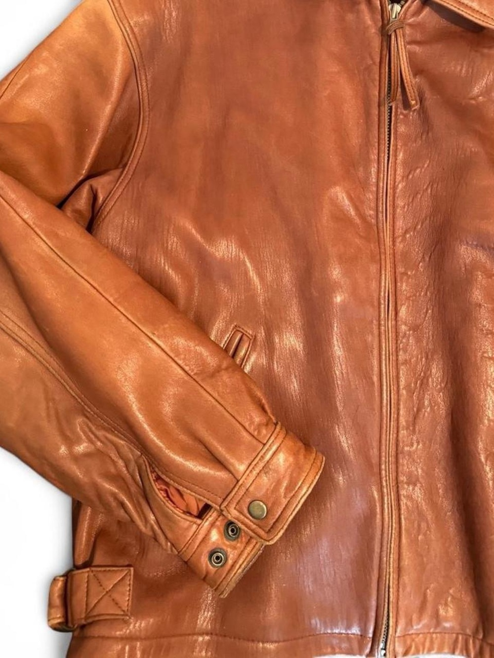 Mens Radius Genuine Leather Jacket
Brown Sherpa Lined Heavy Coat Size XXL - Picture 3 of 7